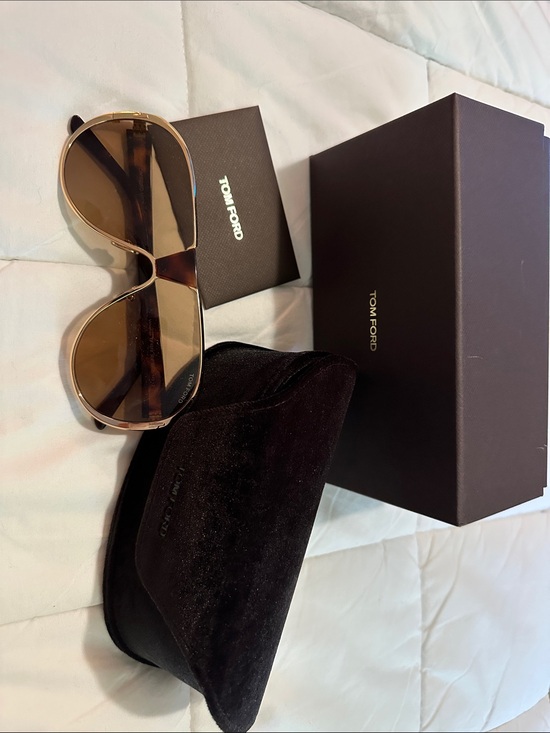Tom Ford Accessories - Tom Ford Gold Frame Brown Lens Women's Sunglasses